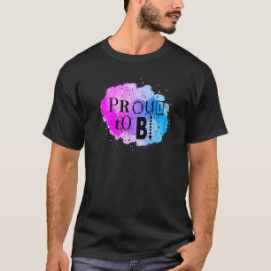 T-shirt Bisexual Bi Pride Drapeau Aquarelle Fière À Bi