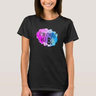 T-shirt Bisexual Bi Pride Drapeau Aquarelle Fière À Bi