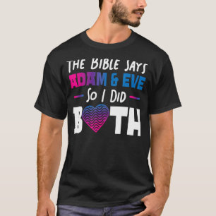 T-shirt Bisexual Bi Pride Drapeau Bible La Bible dit Adam