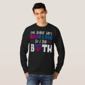 T-shirt Bisexual Bi Pride Drapeau Bible La Bible dit Adam  (Devant entier)