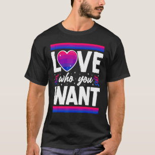 T-shirt Bisexual Bi Pride Drapeau Coeur Amour Qui Vous Vou