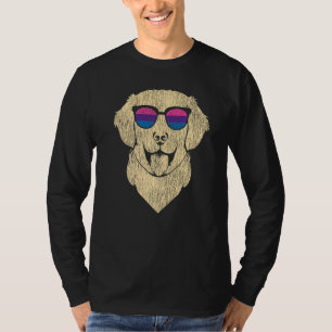 T-shirt Bisexual Bi Pride Drapeau Golden Retriever Labrado