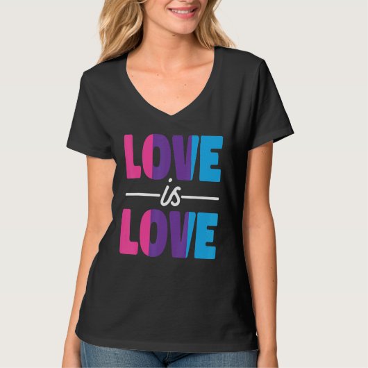 T-shirt Bisexual Bi Pride Drapeau L'amour est amour 1 (Devant)