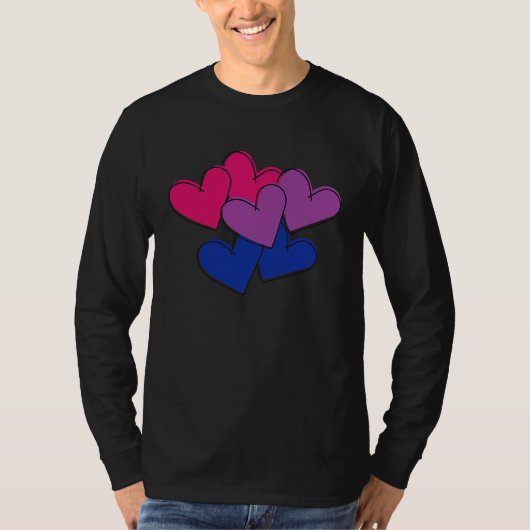 T-shirt Bisexual Bi Pride Valentine's Day LGBTQ LGBT Subtl (Devant)
