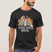 T-shirt Bisexual Bipolar Biracial Rainbow Pride Bisexualit (Devant)