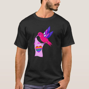 T-shirt Bisexual Bird Humid Bird Bi Pride LGBTQ Rainbow
