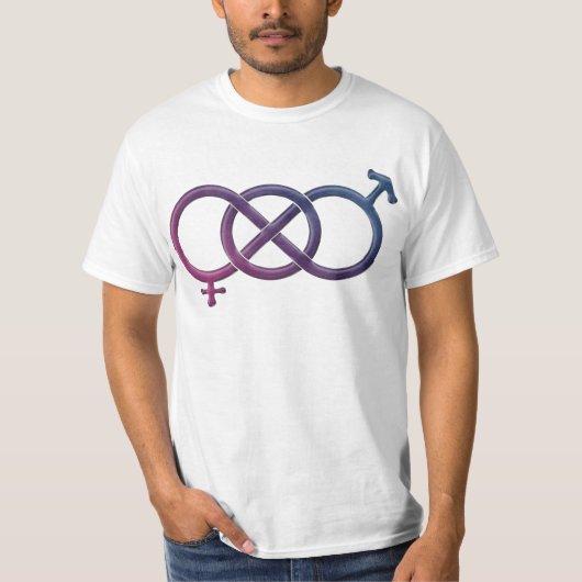 T-shirt Bisexual Fierté Drapeau de couleur Genre Symbole d (Devant)