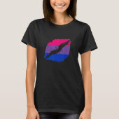 T-shirt Bisexual Flag Lips LGBTQ Bisexual Pride Bi Pride B (Devant)