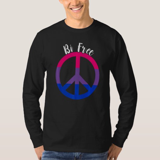 T-shirt Bisexual Free Peace LGBTQ Bi Bisexual Pride Bisexu (Devant)