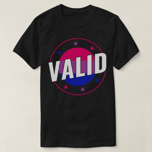 T-shirt Bisexual Funny Valide Bi Pride Bisexualité (Design devant)