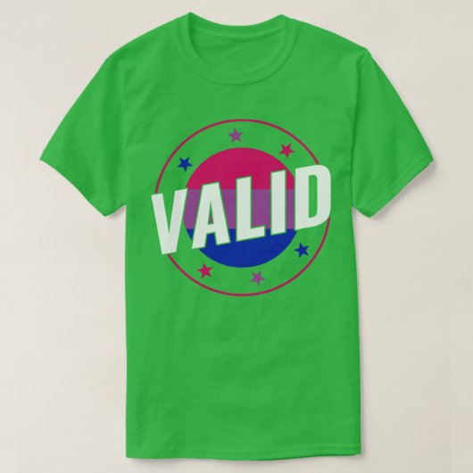 T-shirt Bisexual Funny Valide Bi Pride Bisexualité (Design devant)