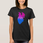 T-shirt Bisexual Ice Dragon Bi Pride Drapeau Couleurs Hive (Devant)