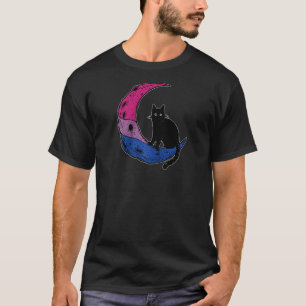 T-shirt Bisexual Moon Space Cat Lgbt Gay Festival Pride Wi