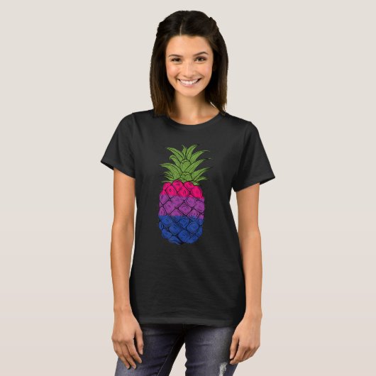 T-shirt Bisexual Pineapple Bi Pride LGBTQ Pineapple Pride (Devant entier)