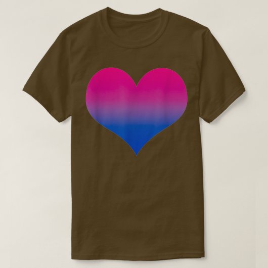 T-shirt Bisexual Pride Bi Drapeau Coeur Gradient Lgbtq Amo (Design devant)