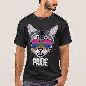 T-shirt Bisexual Pride  Cat Bi Pride (Devant)