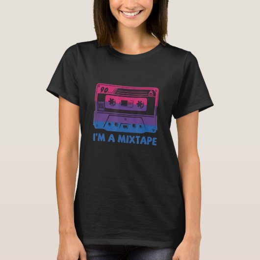 T-shirt Bisexual Pride Flag I'm A Mixtape Men Women Gay Le (Devant)