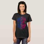 T-shirt Bisexual Pride Flag Thumb Print Thumbprint LGBT Ae (Devant entier)