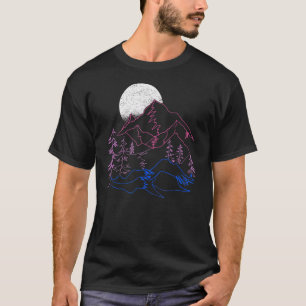T-shirt Bisexual Pride Subtle Bi Pride Paysage LGBT Moun
