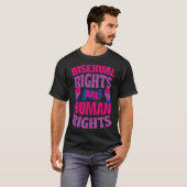 T-shirt Bisexual Rights Are Human Rights Protest March Bi  (Devant entier)