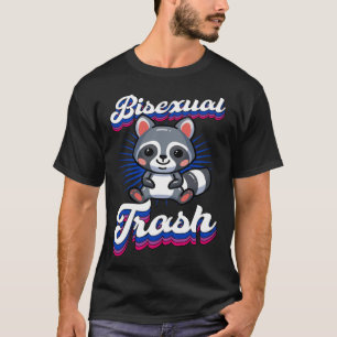 T-shirt Bisexual Trash Cute Raccoon Bisexual Fierté Plaisa
