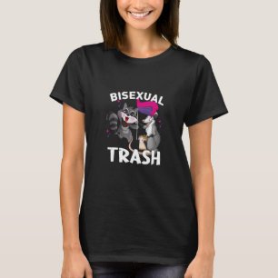 T-shirt Bisexual Trash Gay pride Rainbow LGBT Raccoon Post