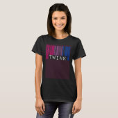 T-shirt Bisexual Twink Barcode Bisexual Pride drapeau Esth (Devant entier)