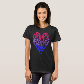 T-shirt Bisexual Valentine's Day Bi Pride LGBTQ LGBT Heart (Devant entier)