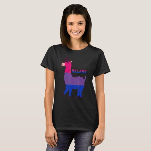 T-shirt Bisexuality Llama Bisexual Flag Bi LGBTQ Bisexual  (Devant entier)