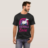 T-shirt Bisexuals Exist Bisexual Pride Minimalist Rainbow  (Devant entier)