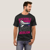 T-shirt Bisexuals For Space Socialism Liberal Bisexual Pri (Devant entier)