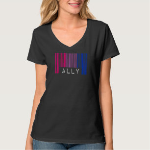 T-shirt Bisexuel Barcode Pride Ally Queer esthétique Lgbtq