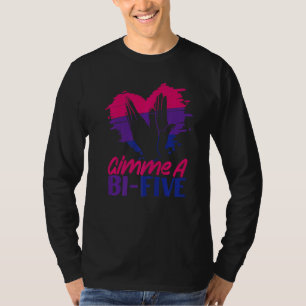 T-shirt Bisexuel Bi Pride Drapeau Main Gimme A Bi Cinq