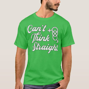 T-shirt Bisexuel Cant Penser Droite Gays Lesbians Lgbt