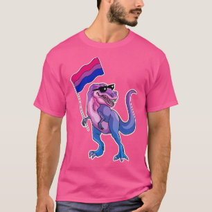 T-shirt Bisexuel Dinosaur Bi Pride LGBTQ TRex Waving Bixex