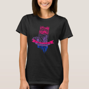 T-shirt Bisexuel Mauvaise Llama Lgbtq Bisexuel Drapeau Bis