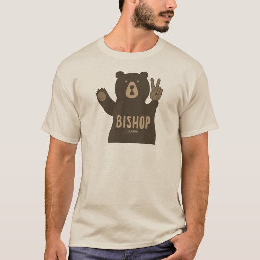 T-shirt Bishop California Peace Bear (Devant)