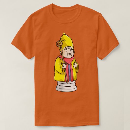 T-shirt Bishop Chess piece au jeu d'échecs (Design devant)