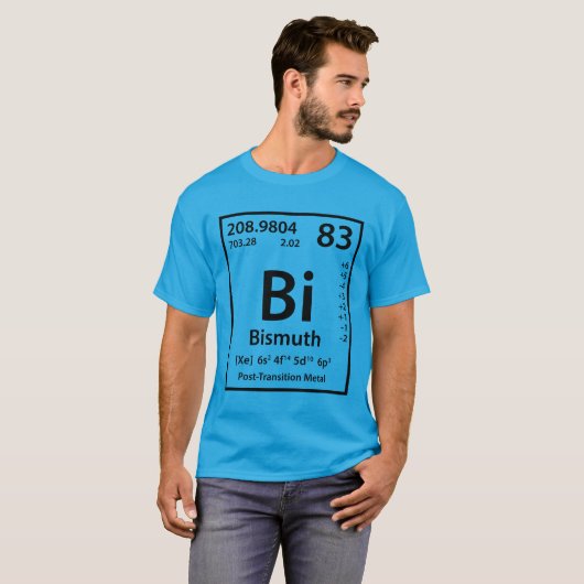 T-shirt Bismuth Element (noir) (Devant entier)