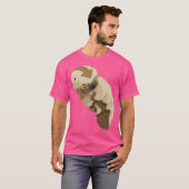 T-shirt Bison Céleste (Devant entier)