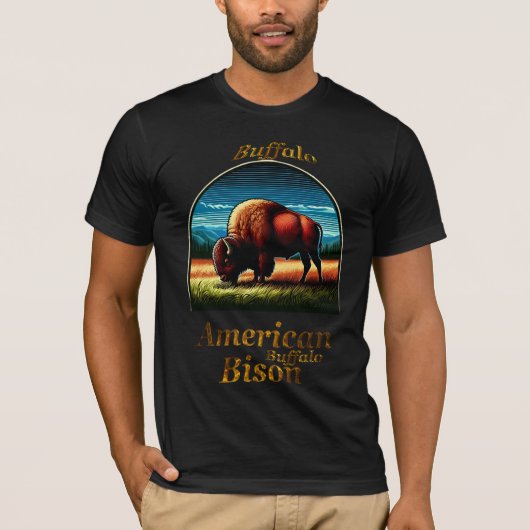 T-shirt Bison de Buffalo américain (Devant)