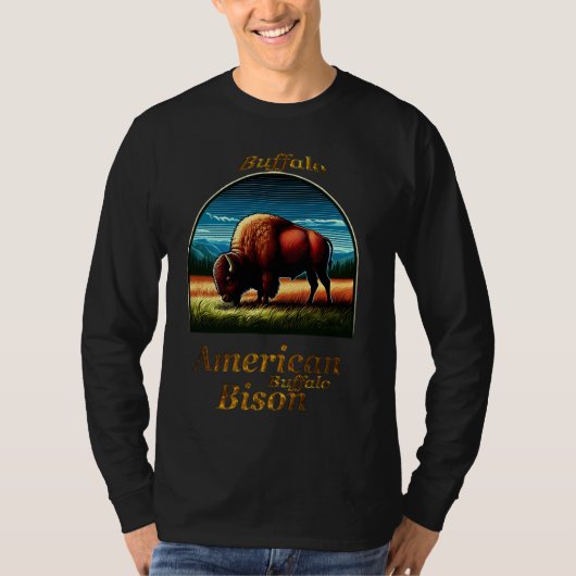T-shirt Bison de Buffalo américain (Devant)