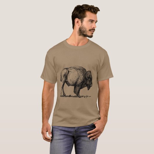 T-shirt Bison de Buffalo américain (Devant entier)