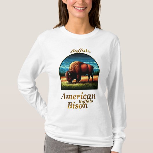 T-shirt Bison de Buffalo américain (Devant)