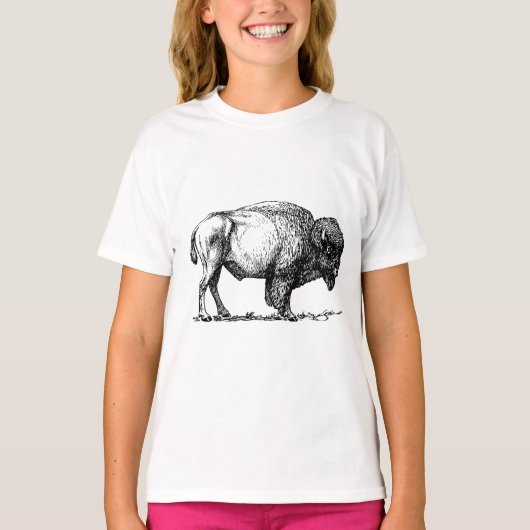 T-shirt Bison de Buffalo américain (Devant)