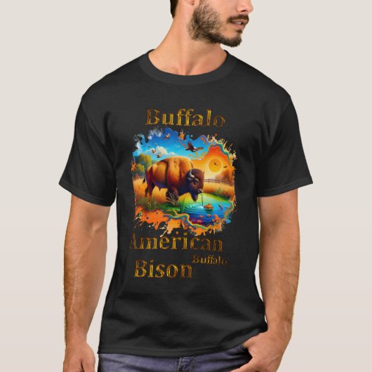T-shirt Bison de Buffalo américain (Devant)