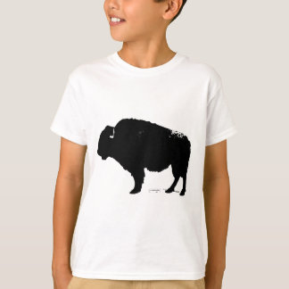 T-shirt Bison de Buffalo Art noir et blanc