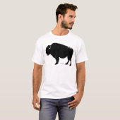 T-shirt Bison de Buffalo Art noir et blanc (Devant entier)