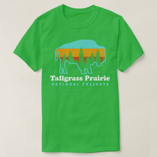 T-shirt Bison de la réserve nationale des prairies de Tall (Design devant)