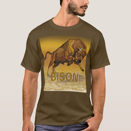 T-shirt bison européen (Devant)